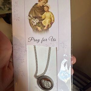 Saint Anthony Necklace New And Sealed In Package